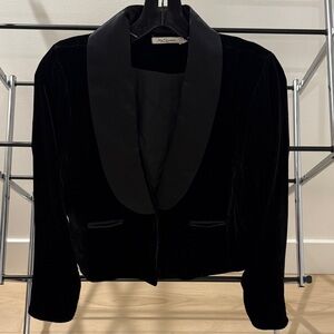 Mes Demoiselles Velvet Tuxedo Blazer